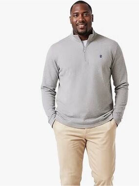 Izod medium grey Quarter-Zip Pullover
